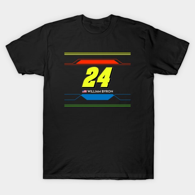 William Byron #24 2023 NASCAR Design T-Shirt by AR Designs 